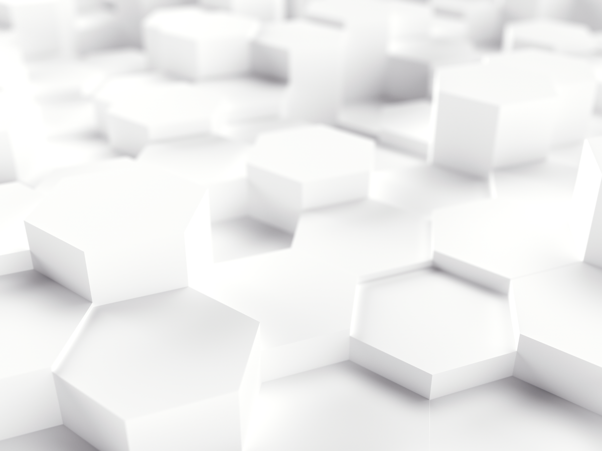 積みあがった白い6角形